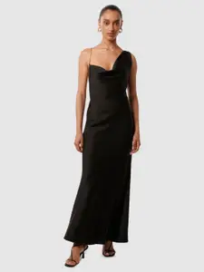 Forever New Cowl Neck Satin Fit & Flare Maxi Dress