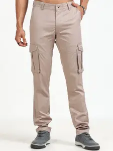 NEVER NEUD Men Relaxed Popcorn Dobby Cargos Trousers
