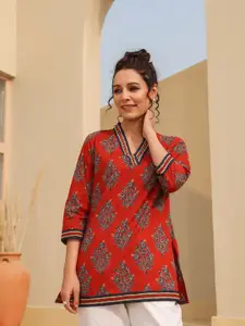 Rain & Rainbow Print Cotton Top