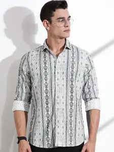 Thomas Scott Men Classic Slim Fit Opaque Casual Shirt