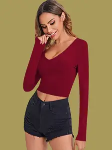 Dream Beauty Fashion Women Long Sleeves Crop Top