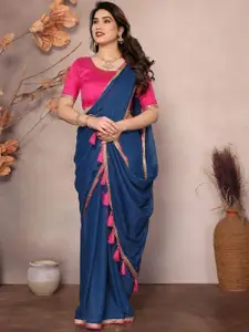 KALINI Polka Dot Sequinned Poly Georgette Saree