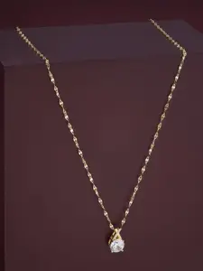 Kushal's Fashion Jewellery  92.5  Silver White Gold-Plated Contemporary Pendants