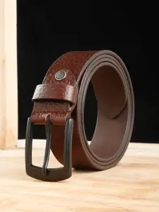 Teakwood Leathers Men Textured Leather Belt