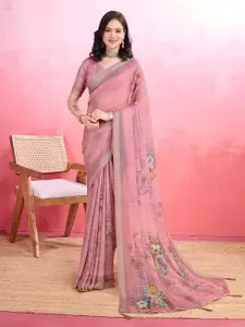 Rekha Maniyar Floral Zari Poly Crepe Saree