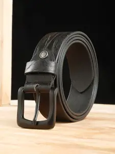 Teakwood Leathers Men Textured Leather Belt