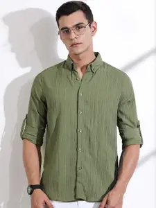 Thomas Scott Men Classic Slim Fit Opaque Casual Shirt