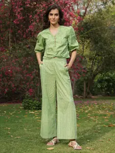 JISORA Printed Top & Trouser Co-Ords