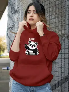 KASHIAN Women Printed Hooded Sweatshirt