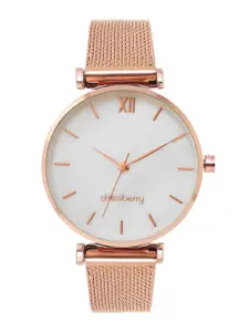 DressBerry Women Brass Printed Dial & Straps Analogue Watch MFB-DB25-3A