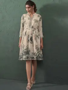 Anouk Women Floral Printed Fit and Flare Ethnic Dresses