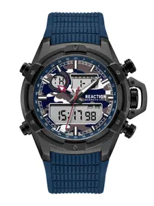 REACTION KENNETH COLE Men Dial & Textured Straps Analogue Watch KRWGP0069803