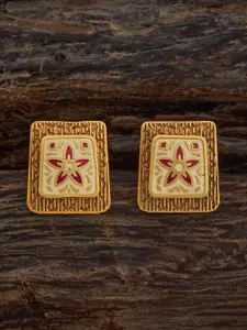 Kushal's Fashion Jewellery  Square Antique Studs Earrings