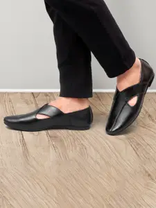 ARAMISH Men Ethnic Leather Shoe-Style Sandals