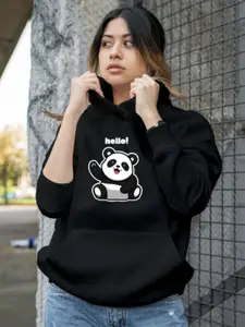 KASHIAN Women Printed Hooded Sweatshirt