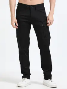 NEVER NEUD Men Relaxed Heavy Utility Cargos Trousers