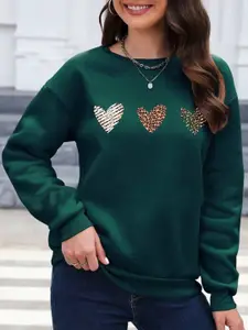 KASHIAN Women Printed Hooded Sweatshirt