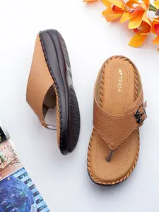 TRASE Women Open Toe Flats with Laser Cuts