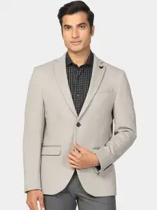 Blackberrys Self Designed Slim-Fit Single Breasted Blazer