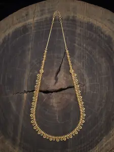 Kushal's Fashion Jewellery  Copper Green Gold-Plated Antique Necklace