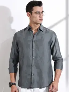 Thomas Scott Men Classic Slim Fit Opaque Casual Shirt