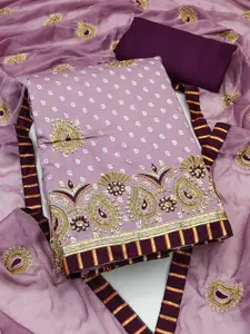 KALINI Embroidered Pure Cotton Unstitched Dress Material