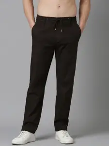 NEVER NEUD Men Relaxed Fancy Linen Trousers