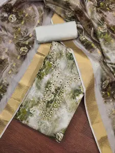 KALINI Printed Pure Cotton Unstitched Dress Material