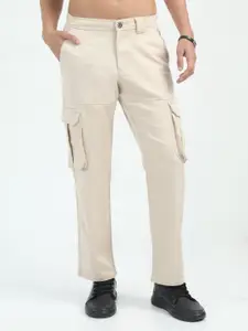 NEVER NEUD Men Relaxed Straight Fit La Belle Cargos Trousers