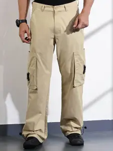 Thomas Scott Men Cotton Mid-Rise Original Cargos Trousers