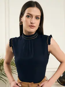 Style Quotient Mandarin Collar Top