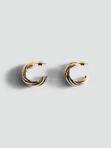 MANGO Crescent Shaped Half Hoop Earrings
