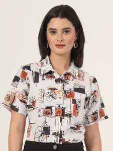 Style Quotient Women Smart Fit Spread Collar Abstract Printed Casual Shirt