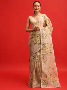 KALKI Fashion Floral Poly Georgette Saree