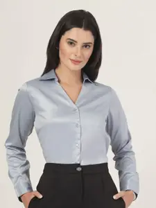 Style Quotient Women Smart Cutaway Collar Solid Formal Shirt