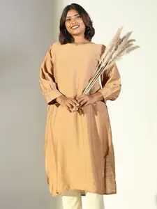 SHOWOFF Round Neck Straight Kurtas