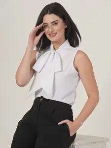 Style Quotient Tie-Up Neck Top