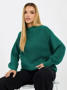 Styli Women Round Neck Volume Sleeves Jumper