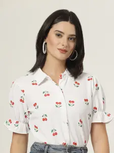 Style Quotient Women Classic Fit Spread Collar Conversational Printed Casual Shirt