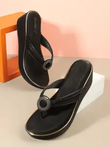 DressBerry Women Embellished PU Platform Sandals