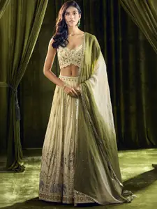 Alaya Advani Embroidered Beads and Stones Ready to Wear Lehenga & Blouse With Dupatta