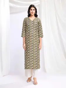 MOJILAA Women Geometric Printed Indie Prints Kurta