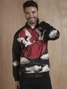 PRONK Men Graphic Print Regular Bomber Jacket