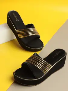 DressBerry Women Embellished PU Platform Sandals