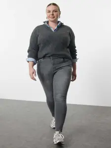 Trendyol Women Highly Distressed Light Fade Jeans