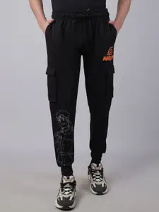 Free Authority Men Naruto Anime Printed Mid Rise Joggers