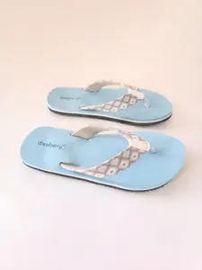 DressBerry Women Printed Rubber Thong Flip-Flops