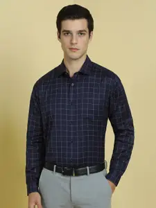 Allen Solly Men Slim Fit Spread Collar Checked Cotton Formal Shirt