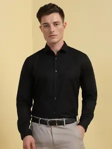 Allen Solly Men Slim Fit Spread Collar Solid Cotton Formal Shirt