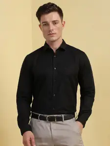 Allen Solly Men Slim Fit Spread Collar Solid Cotton Formal Shirt